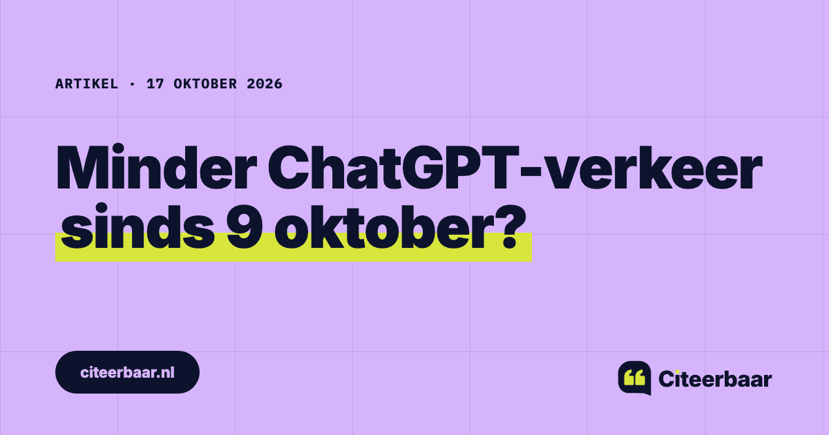 Waarom daalde mijn ChatGPT-verkeer in oktober 2026?