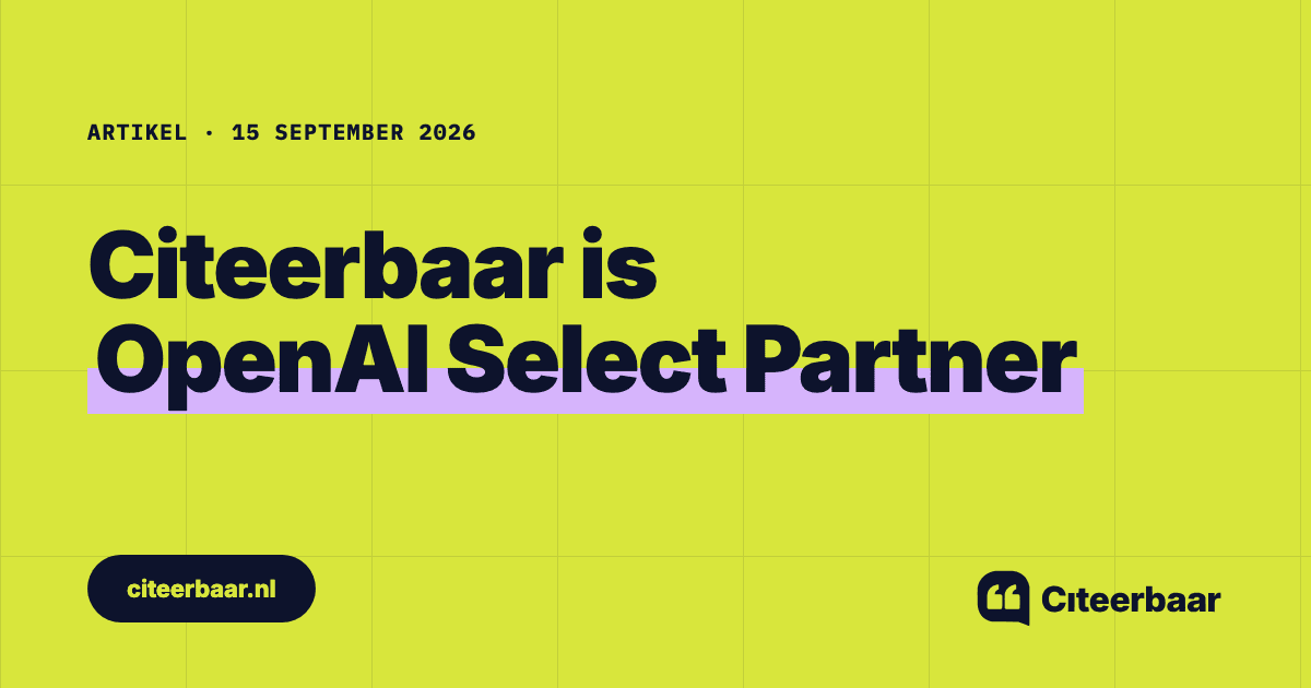 Citeerbaar is OpenAI Select Partner