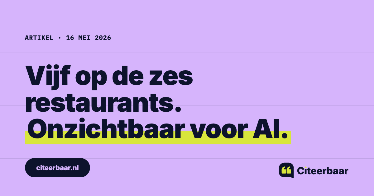 AI raadt steeds vaker waar mensen gaan eten. Vijf op de zes restaurants staan er niet in.